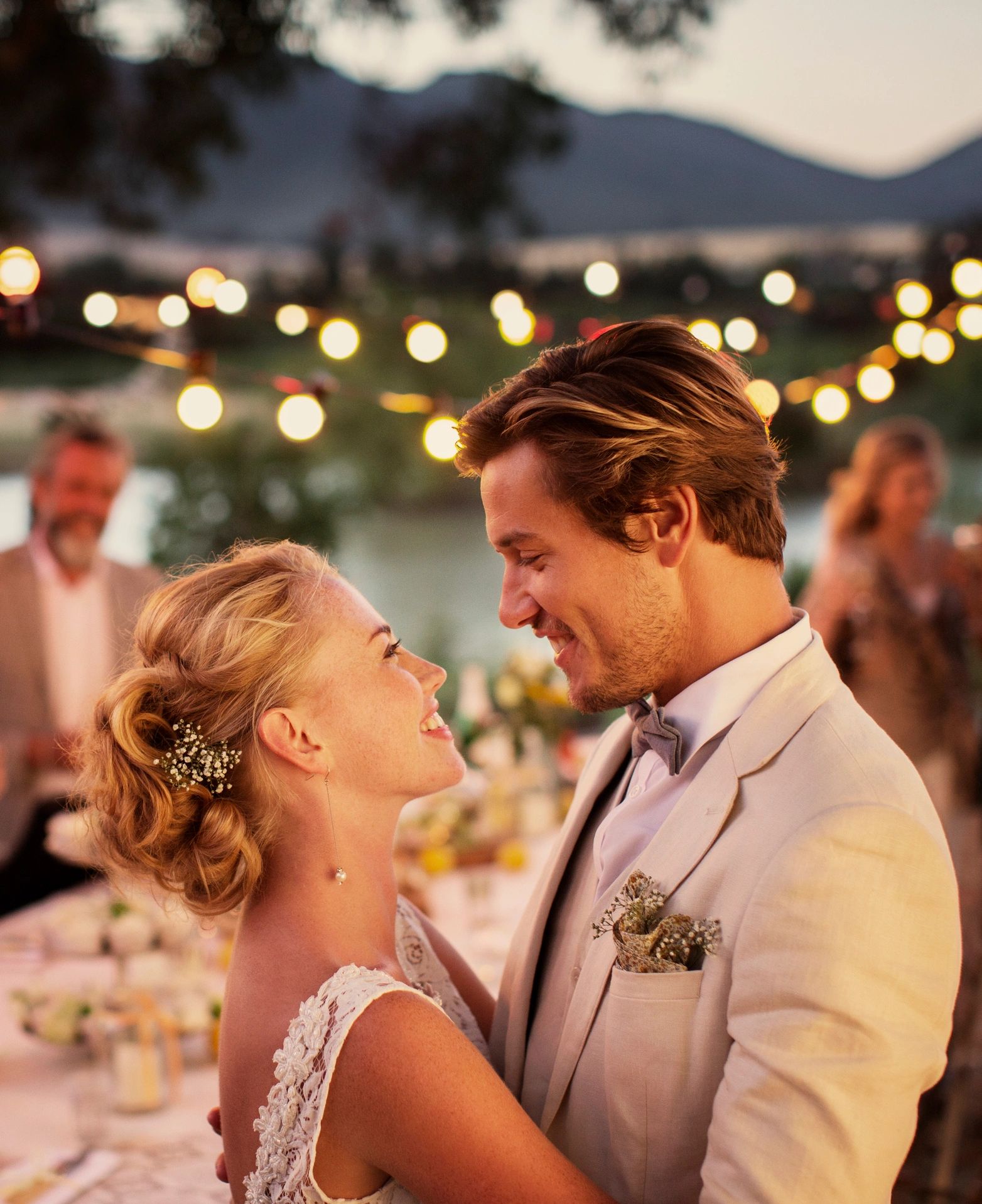Couple dancing during wedding reception